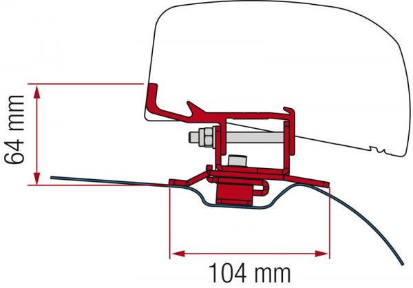 Komplettset Markise F40van für PSA Fahrzeuge incl. Adapter #98655Z110